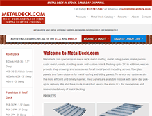 Tablet Screenshot of metaldeck.com